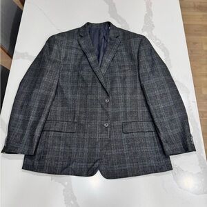 Michael Kors Charcoal Checkered Blazer